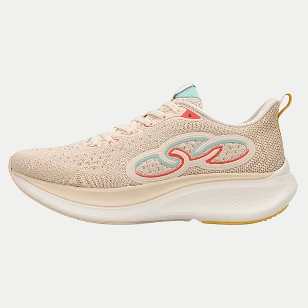 TÊNIS OLYMPIKUS VOA 3 RUNNING SOLADO DE BORRACHA CREME FEMININO ADULTO