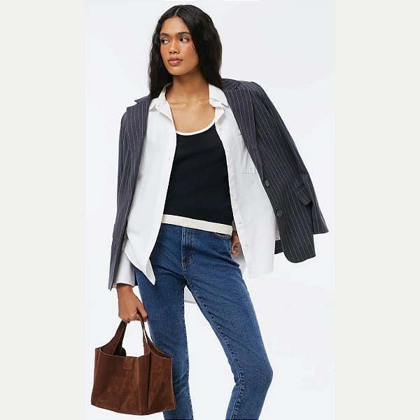 BLUSA HERING REGATA VISCOSE E POLIAMIDA PRETO FEMININO ADULTO