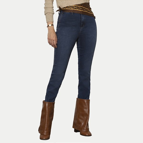 CALÇA PITT JEANS MÉDIO COM ELASTANO COMFORT FEMININO ADULTO