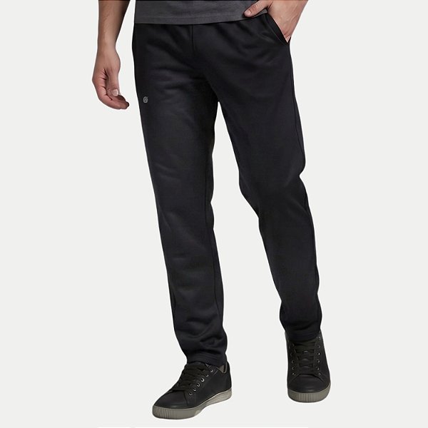 CALÇA VOLEIO POLIESTER COM ELASTANO FITNESS PRETO MASCULINO ADULTO