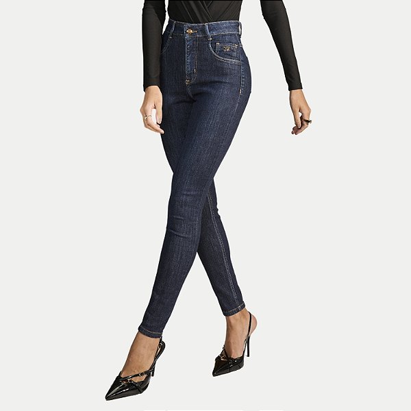 CALÇA OGNUS JEANS ESCURO COM ELASTANO SKINNY FEMININO ADULTO