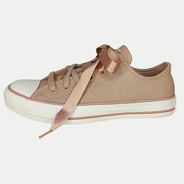 TÊNIS CONVERSE CASUAL LONA COM DOIS CADARÇO MARROM CLARO FEMININO ADULTO