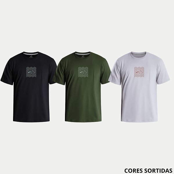 CAMISETA MARESIA MANGA CURTA COMFORT ALGODÃO SILKADA MASCULINO ADULTO (CORES SORTIDAS) 307696-P