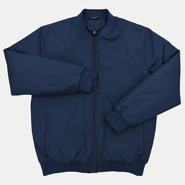 JAQUETA GIORGIO BIANCO POLIESTER BOMBER SEM CAPUZ AZUL MARINHO MASCULINO ADULTO
