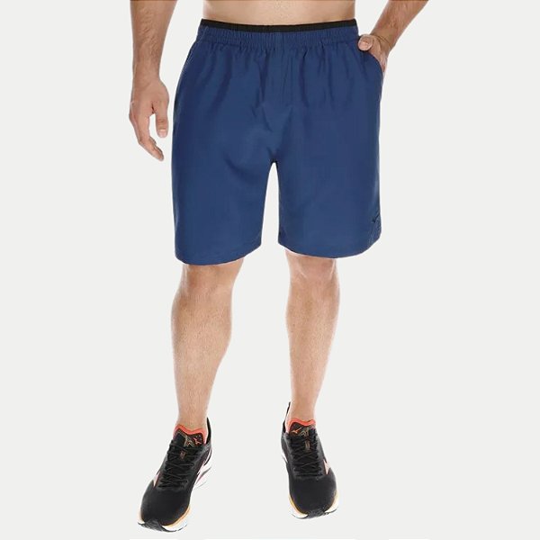 BERMUDA MIZUNO POLIESTER FITNESS AZUL MARINHO MASCULINO ADULTO