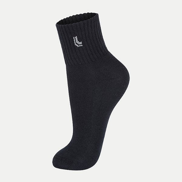 MEIA LUPO SOQUETE CANO MÉDIO PRETO UNISEX ADULTO