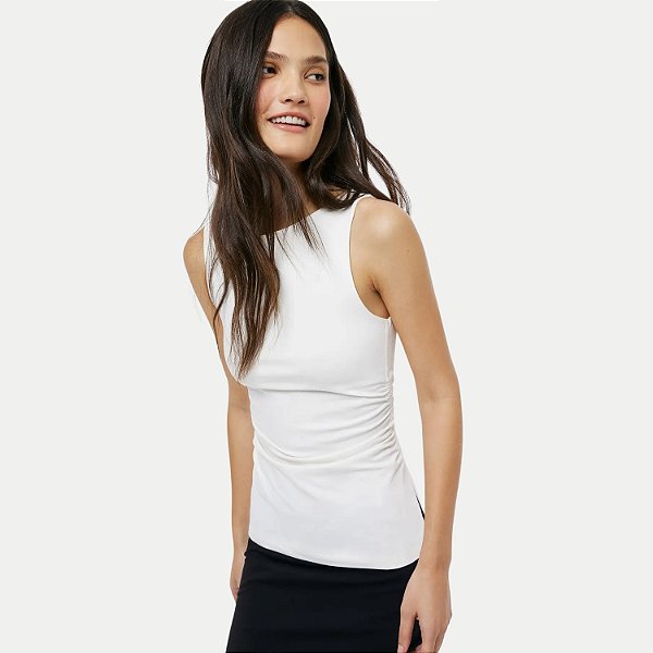 BLUSA HERING REGATA ALGODÃO E ELASTANO OFFWHITE FEMININO ADULTO