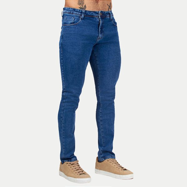 CALÇA SHOT JEANS MÉDIO COM ELASTANO SLIM MASCULINO ADULTO