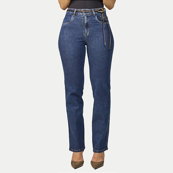 CALÇA OGNUS JEANS MÉDIO COM ELASTANO COMFORT FEMININO ADULTO