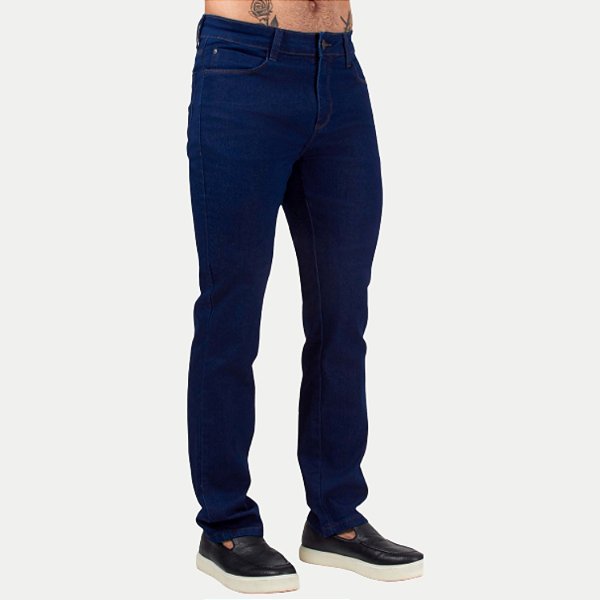 CALÇA SHOT JEANS ESCURO COM ELASTANO COMFORT MASCULINO ADULTO
