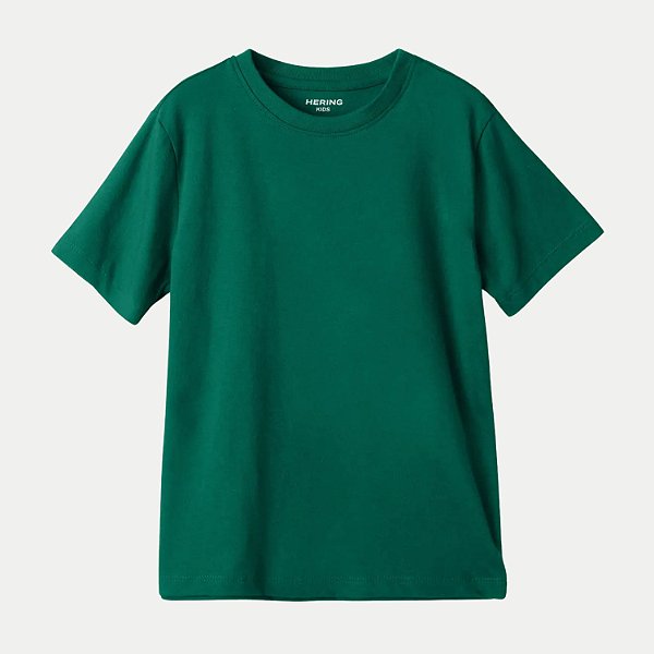 CAMISETA HERINGKIDS MANGA CURTA COMFORT ALGODÃO LISA VRDE MASCULINO INFANTIL