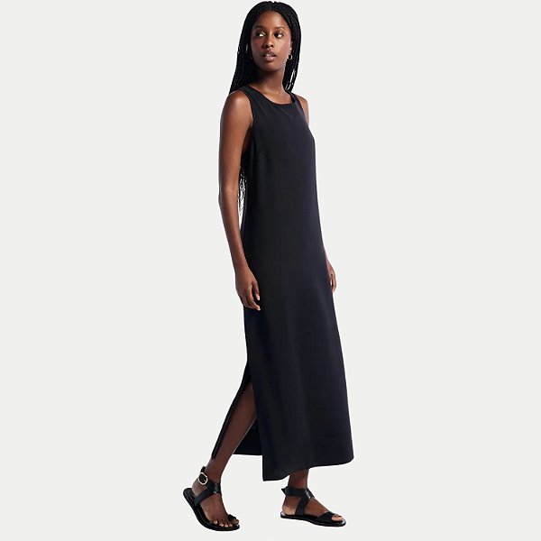 VESTIDO HERING REGATA VISCOSE E POLIESTER PRETO FEMININO ADULTO