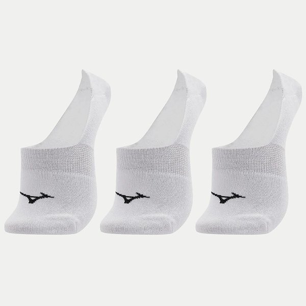 MEIA MIZUNO SAPATILHA KIT COM 3 MEIAS BRANCAS UNISEX ADULTO
