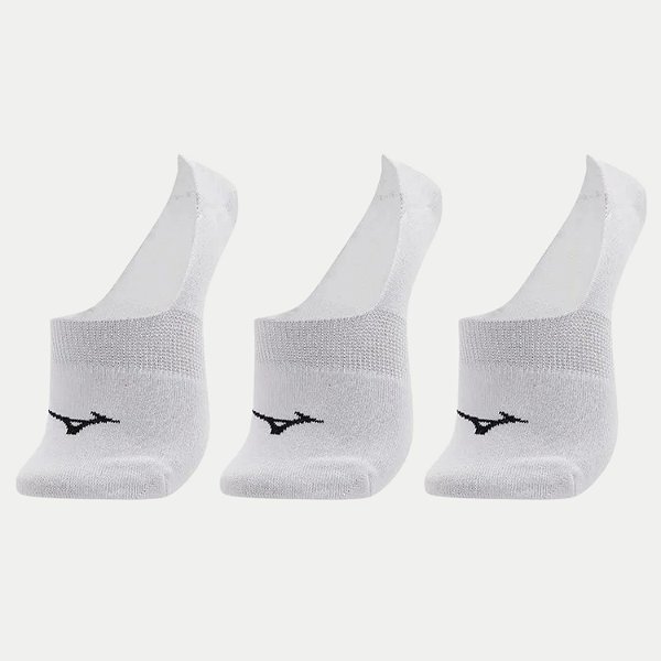 MEIA MIZUNO SAPATILHA KIT COM 3 MEIAS BRANCAS UNISEX ADULTO