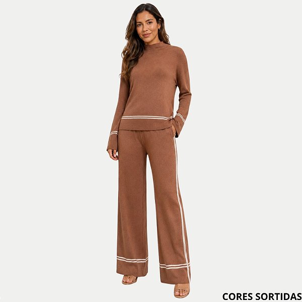 CONJUNTO INVERNO AT SP DREAN CALÇA E BLUSA TRICÔ FEMININO ADULTO (CORES SORTIDAS) 308499-P