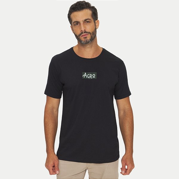 CAMISETA THOUX MANGA CURTA SLIM ALGODÃO SILKADO PRETO MASCULINO ADULTO