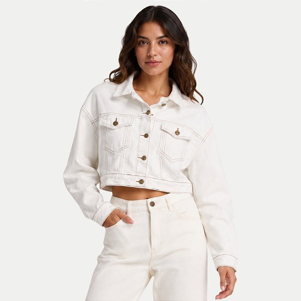 JAQUETA AT SP NAMIE BRIM ELASTANO SEM CAPUZ OFFWHITE FEMININO ADULTO