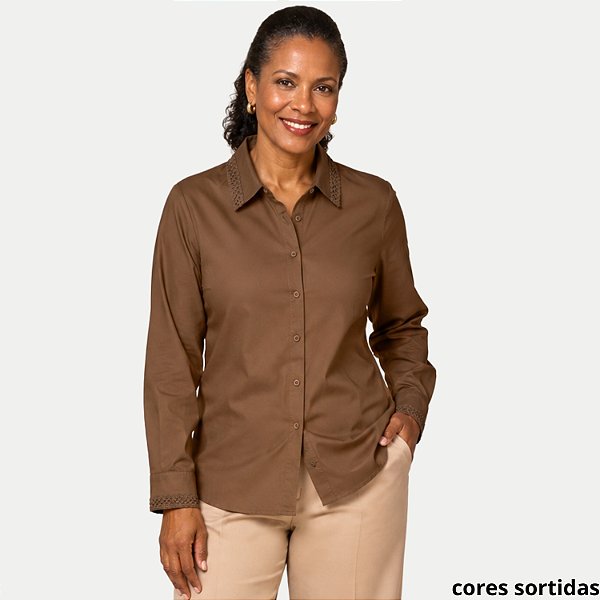CAMISETE AT SP MISS FASHION MANGA LONGA COMFORT MISTO FEMININO ADULTO (CORES SORTIDAS) 93768-P