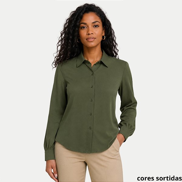 CAMISETE AT SP SHARON ROSE MANGA LONGA SLIM VISCOSE FEMININO ADULTO (CORES SORTIDAS) 308536-P