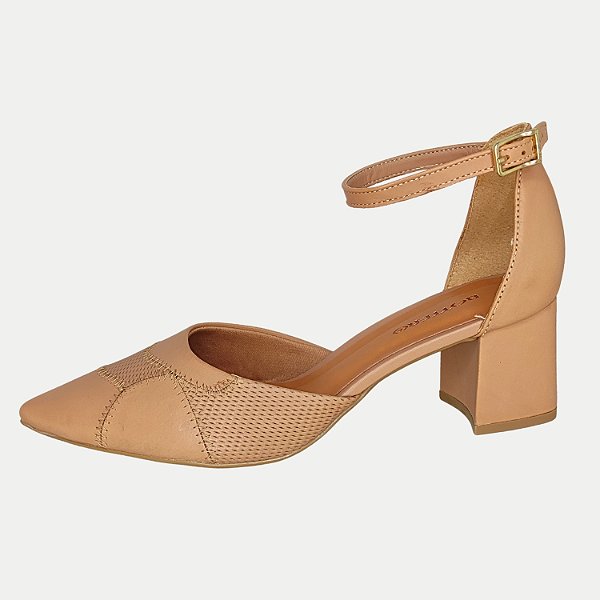 SAPATO BOTTERO SALTO MÉDIO CHANEL NUDE FEMININO ADULTO