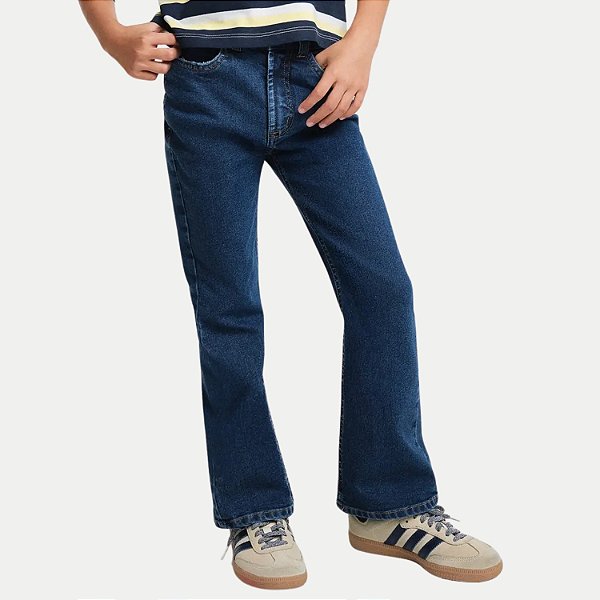 CALÇA HERINGKIDS JEANS MÉDIO COM ELASTANO FLARE FEMININO INFANTIL