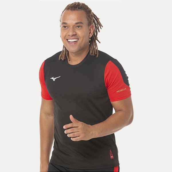 CAMISETA MIZUNO MANGA CURTA FITNESS POLIESTER PRETO MASCULINO ADULTO