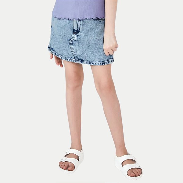 SHORT SAIA  HERINGKIDSJEANS MÉDIO BRUTO BÁSICO FEMININO INFANTIL