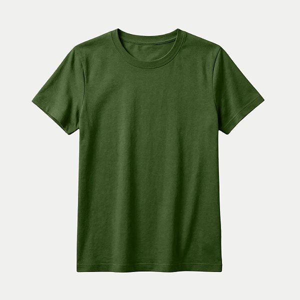 BLUSA HERING MANGA CURTA TSHIRT  ALGODÃO LISA VERDE UNISEX ADULTO
