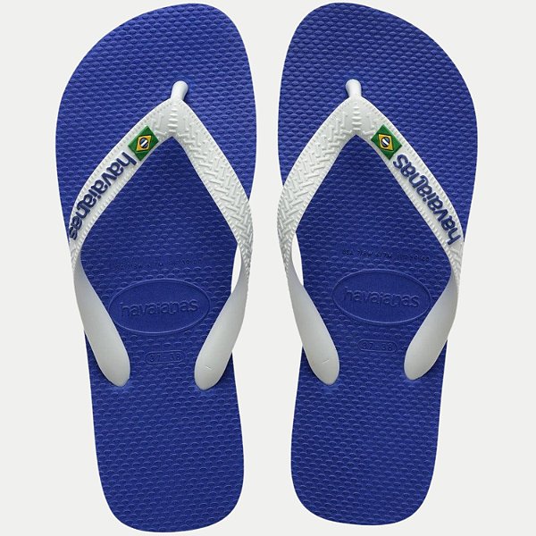 CHINELO HAVAIANAS BRASIL DEDO AZUL ROYAL UNISEX ADULTO