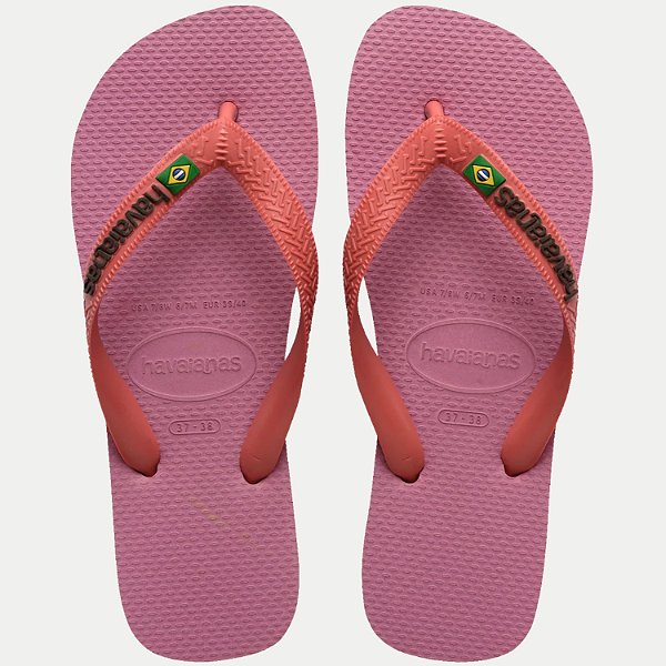 CHINELO HAVAIANAS BRASIL LOGO DEDO ROSA UNISEX ADULTO