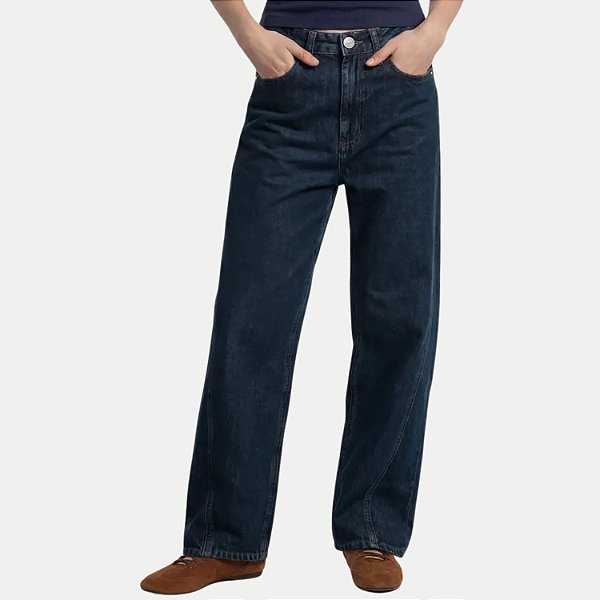 CALÇA HERING JEANS ESCURO BRUTO WIDE LEG FEMININO ADULTO