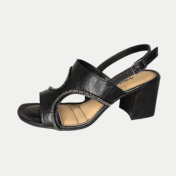 SANDALIA DAKOTA SALTO ALTO ACTIVE PRETO FEMININO ADULTO