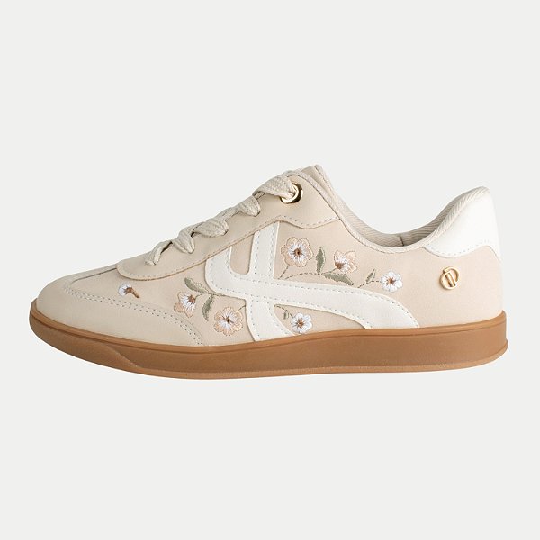 TÊNIS DAKOTA CASUAL COM CADARÇO BEGE FEMININO ADULTO