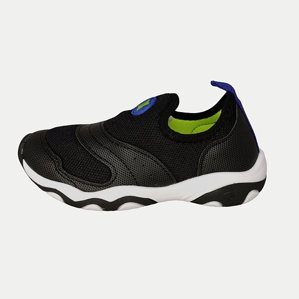 TÊNIS KIDY PLAY ADVENTURE IATE COM CARRO PRETO E AZUL MASCULINO INFANTIL