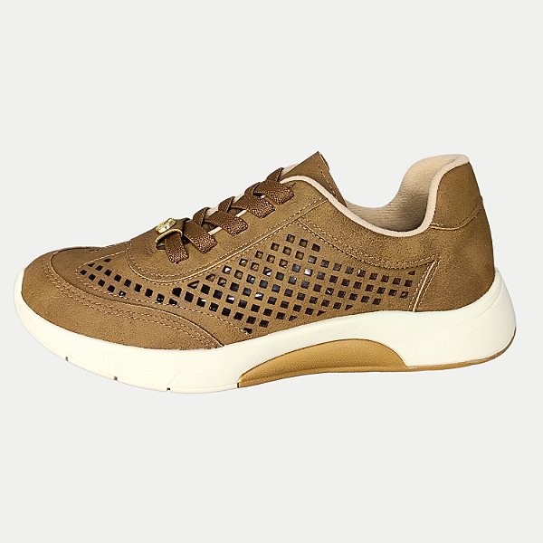 TÊNIS MODARE CASUAL COM CADARÇO MARROM FEMININO ADULTO