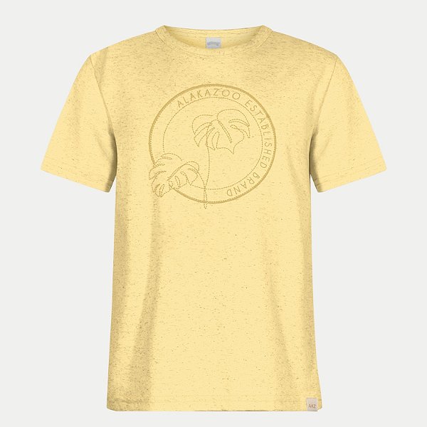 CAMISETA ALAKAZOO MANGA CURTA COMFORT ALGODÃO SILKADA AMARELO MASCULINO INFANTIL