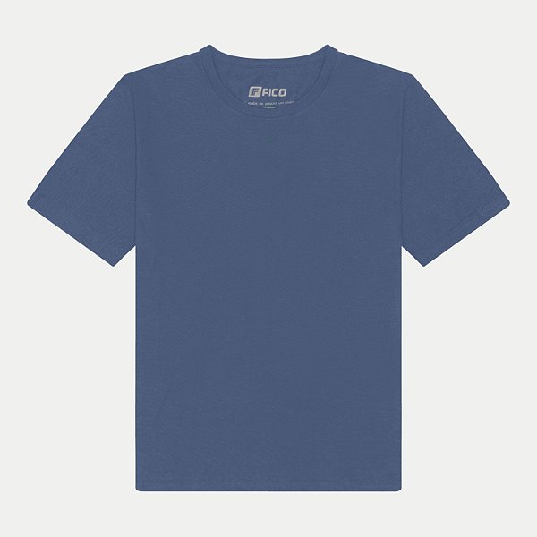 CAMISETA FICO MANGA CURTA COMFORT ALGODÃO LISA GOLA REDONDA MASCULINO ADULTO