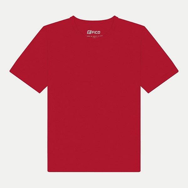CAMISETA FICO MANGA CURTA COMFORT ALGODÃO LISA GOLA REDONDA MASCULINO ADULTO