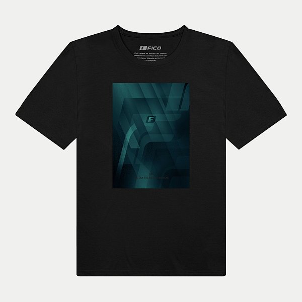 CAMISETA FICO MANGA CURTA COMFORT ALGODÃO SILKADA PRETO MASCULINO INFANTIL