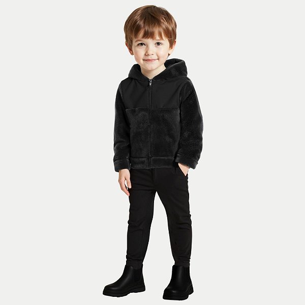 CONJUNTO INVERNO ALAKAZOO CALÇA E JAQUETA COM CAPUZ  MASCULINO INFANTIL