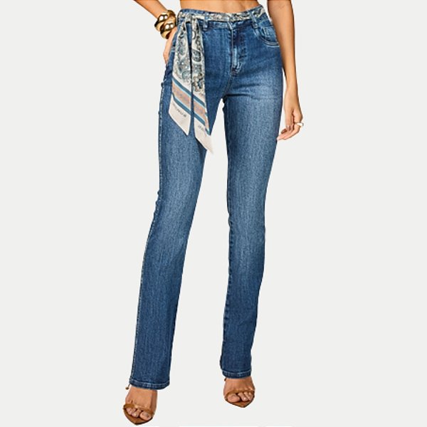 CALÇA OGNUS JEANS MÉDIO COM ELASTANO BOOTCUT FEMININO ADULTO