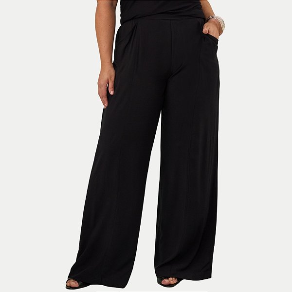 CALÇA LUNENDER VISCOSE ALFAIATARIA PRETO FEMININO ADULTO