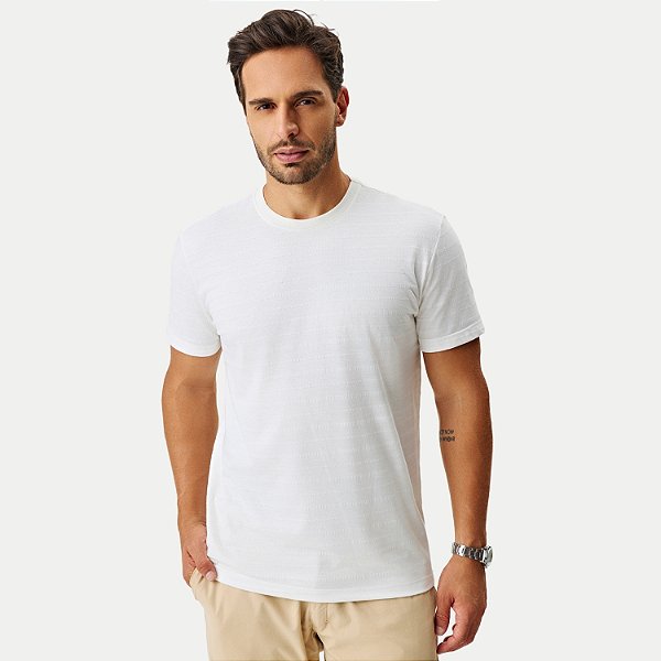 CAMISETA MOMENTUS MANGA CURTA COMFORT ALGODÃO OFFWHITE MASCULINO ADULTO