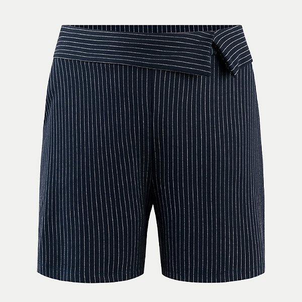 SHORT LUNENDER MISTO ALFAIATARIA AZUL MARINHO FEMININO ADULTO
