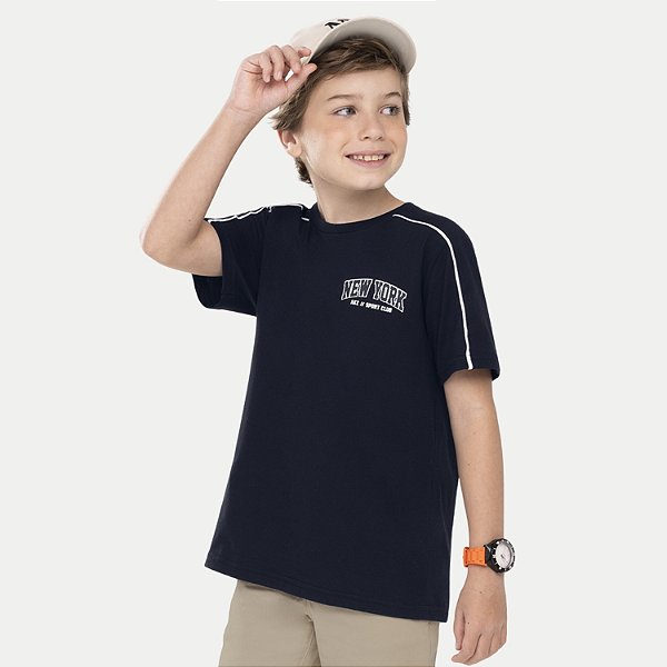 CAMISETA ALAKAZOO MANGA CURTA COMFORT ALGODÃO SILKADA PRETO  MASCULINO INFANTIL