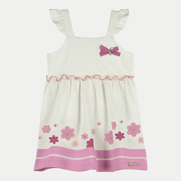 VESTIDO ALAKAZOO REGATA ALGODÃO ELASTANO ROSA FEMININO INFANTIL