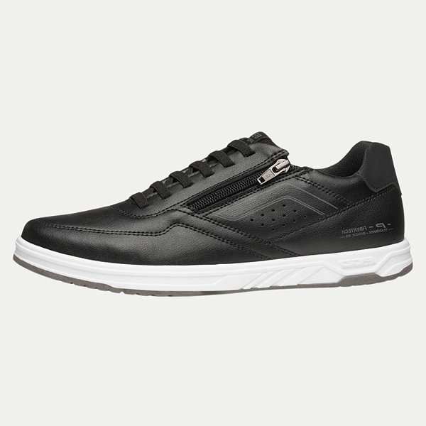 TÊNIS PGD CASUAL COM CADARÇO MICROFIBRA PRETO MASCULINO ADULTO