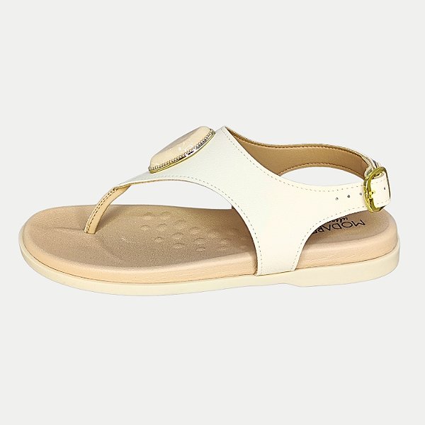 SANDALIA MODARE RASTEIRA OFFWHITE FEMININO ADULTO