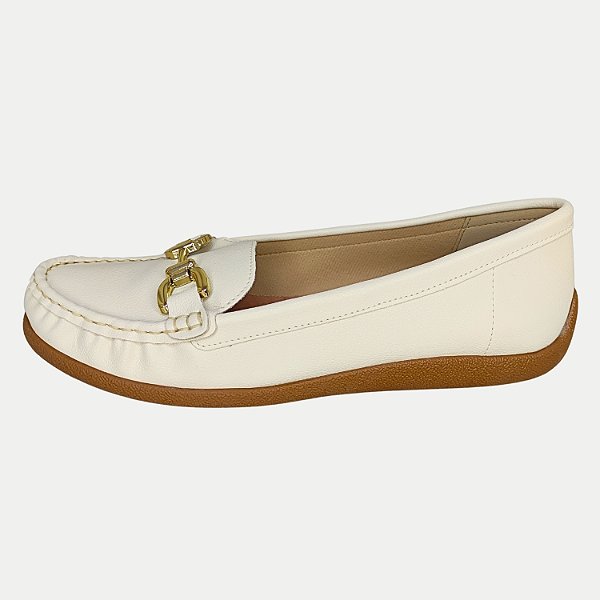 SAPATO MODARE MOCASSIM OFFWHITE FEMININO ADULTO