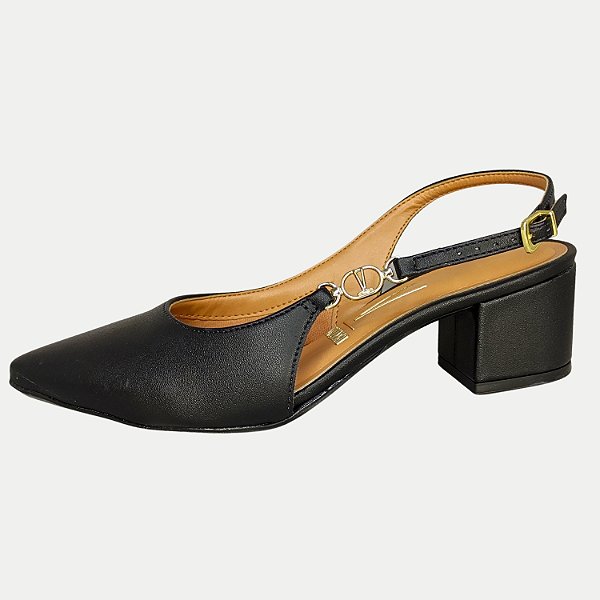 SAPATO VIZZANO SALTO MÉDIO CHANEL PRETO FEMININO ADULTO
